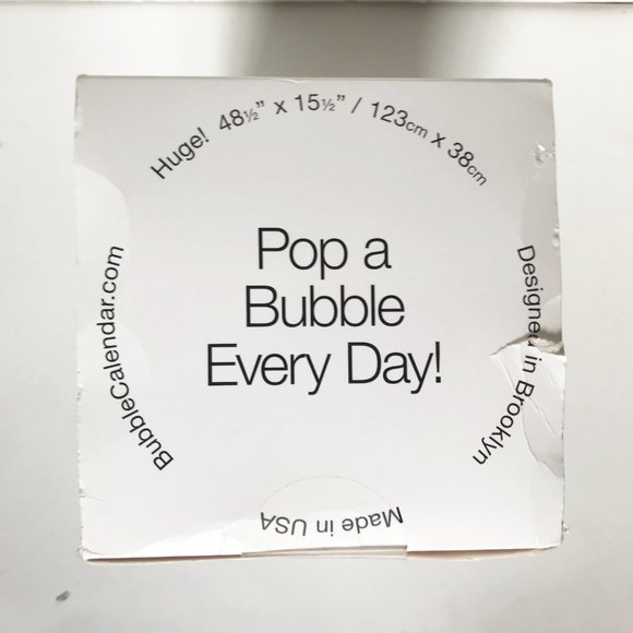 Timeless Bubble Wrap Calendar Poster Sized Wall Calendar in Box - Picture 4 of 5